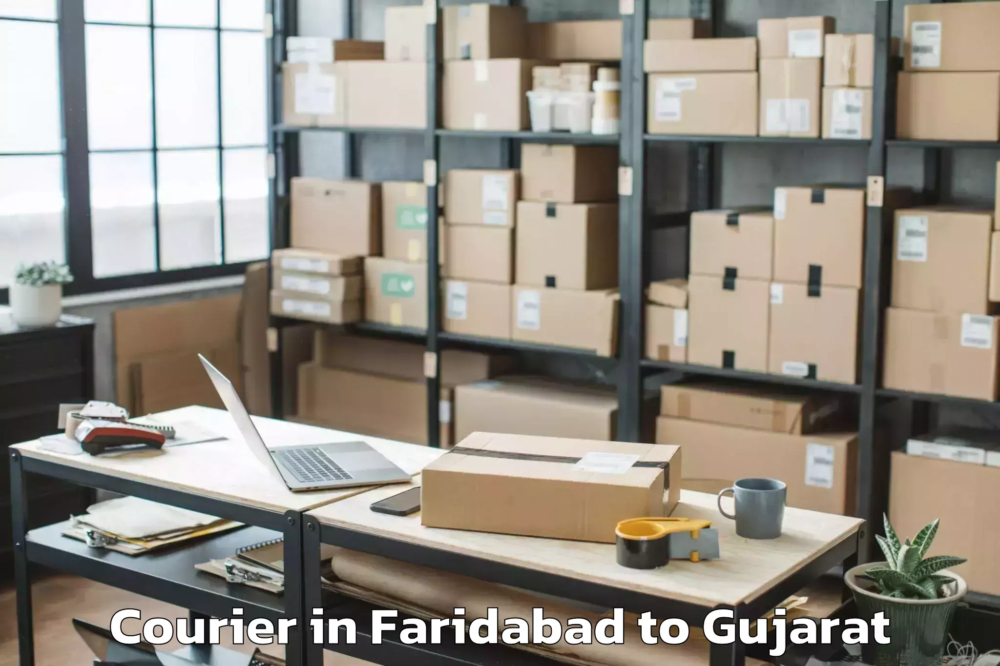 Easy Faridabad to Prantij Courier Booking